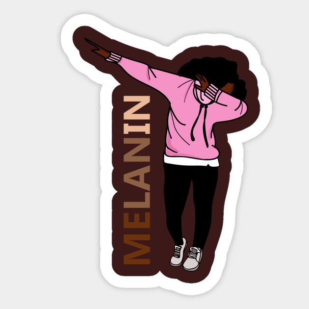 Afro Melanin Dab Dance Sticker by logiamerch